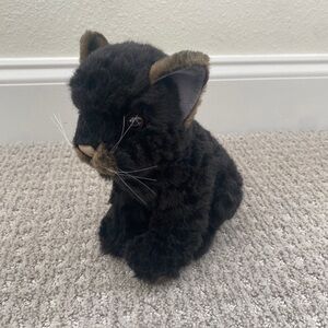 Hansa Black Jaguar Cub Baby Plush Sitting Wild Cat Stuffed Animal Rare